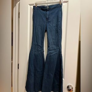 Free People - Just Float On Flare Jeans in Rich Blue